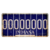 Indiana Blue Cut License Plate Strips (Set of 8) O