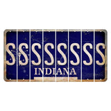 Indiana Blue Cut License Plate Strips (Set of 8) S