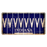 Indiana Blue Cut License Plate Strips (Set of 8) V
