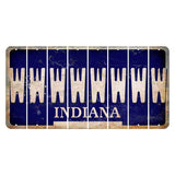 Indiana Blue Cut License Plate Strips (Set of 8) W