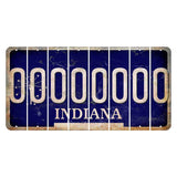 Indiana Blue Cut License Plate Strips (Set of 8) 0