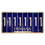Indiana Blue Cut License Plate Strips (Set of 8) 1