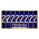Indiana Blue Cut License Plate Strips (Set of 8) 2
