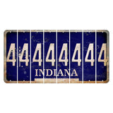 Indiana Blue Cut License Plate Strips (Set of 8) 4