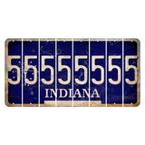 Indiana Blue Cut License Plate Strips (Set of 8) 5