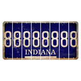 Indiana Blue Cut License Plate Strips (Set of 8) 8