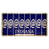 Indiana Blue Cut License Plate Strips (Set of 8) At Sign