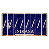 Indiana Blue Cut License Plate Strips (Set of 8) Forward Slash