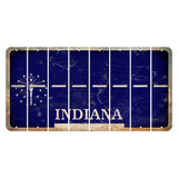 Indiana Blue Cut License Plate Strips (Set of 8) Hyphen