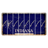 Indiana Blue Cut License Plate Strips (Set of 8) Shotgun