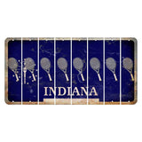 Indiana Blue Cut License Plate Strips (Set of 8) Tennis Racket