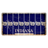 Indiana Blue Cut License Plate Strips (Set of 8) Pumpkin