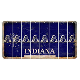 Indiana Blue Cut License Plate Strips (Set of 8) Santa Claus