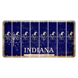 Indiana Blue Cut License Plate Strips (Set of 8) Snowman