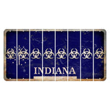 Indiana Blue Cut License Plate Strips (Set of 8) Radioactive