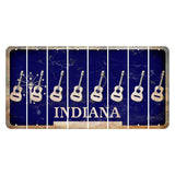 Indiana Blue Cut License Plate Strips (Set of 8) Guitar