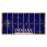 Indiana Blue Cut License Plate Strips (Set of 8) Witches Hat