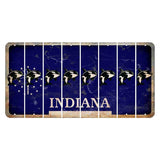Indiana Blue Cut License Plate Strips (Set of 8) Whale