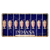 Indiana Blue Cut License Plate Strips (Set of 8) Milkshake