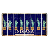 Indiana Blue Cut License Plate Strips (Set of 8) Statue of Liberty