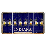 Indiana Blue Cut License Plate Strips (Set of 8) Lantern