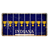 Indiana Blue Cut License Plate Strips (Set of 8) Trophy