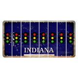 Indiana Blue Cut License Plate Strips (Set of 8) Traffic Light