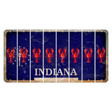 Indiana Blue Cut License Plate Strips (Set of 8) Lobster