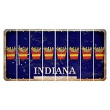 Indiana Blue Cut License Plate Strips (Set of 8) French Fries