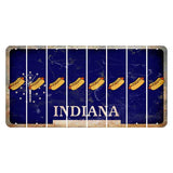 Indiana Blue Cut License Plate Strips (Set of 8) Hotdog