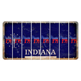 Indiana Blue Cut License Plate Strips (Set of 8) Democrat