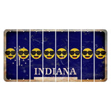 Indiana Blue Cut License Plate Strips (Set of 8) Emoji - Shades