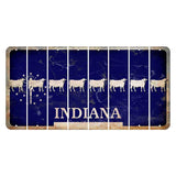 Indiana Blue Cut License Plate Strips (Set of 8) Dairy Cow