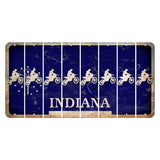 Indiana Blue Cut License Plate Strips (Set of 8) Dirtbike Rider