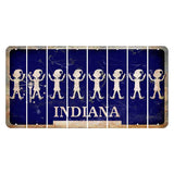 Indiana Blue Cut License Plate Strips (Set of 8) Elf