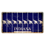 Indiana Blue Cut License Plate Strips (Set of 8) Elephant