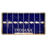 Indiana Blue Cut License Plate Strips (Set of 8) Buffalo