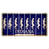 Indiana Blue Cut License Plate Strips (Set of 8) Cowboy - Leaning