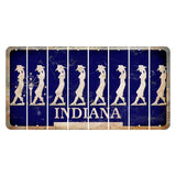 Indiana Blue Cut License Plate Strips (Set of 8) Cowgirl - Leaning