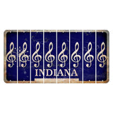 Indiana Blue Cut License Plate Strips (Set of 8) Music Note
