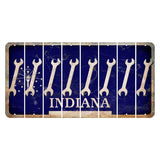 Indiana Blue Cut License Plate Strips (Set of 8) Wrench