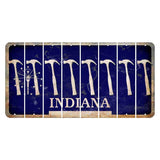 Indiana Blue Cut License Plate Strips (Set of 8) Hammer