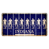 Indiana Blue Cut License Plate Strips (Set of 8) Zombie