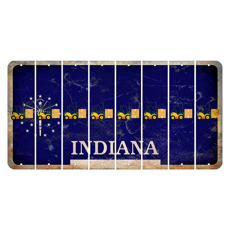 Indiana Blue Cut License Plate Strips (Set of 8) Forklift
