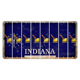 Indiana Blue Cut License Plate Strips (Set of 8) Wrecking Ball Crane