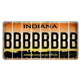 Indiana Amber Wave Cut License Plate Strips (Set of 8) B