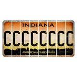 Indiana Amber Wave Cut License Plate Strips (Set of 8) C