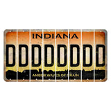 Indiana Amber Wave Cut License Plate Strips (Set of 8) D