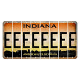 Indiana Amber Wave Cut License Plate Strips (Set of 8) E