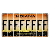 Indiana Amber Wave Cut License Plate Strips (Set of 8) F
